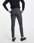 ASOS DESIGN skinny smart trousers in charcoal