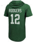 Фото #3 товара Men's Aaron Rodgers Green Green Bay Packers Player Name Number Tri-Blend Hoodie T-shirt