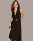 Donna Karan Women's Belted Sleeveless A-Line Dress