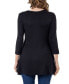 ფოტო #2 პროდუქტის Women's Three Quarter Sleeve V-neck Tunic Top