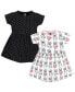 ფოტო #1 პროდუქტის Toddler Girls Cotton Dresses 2pck, Bonjour