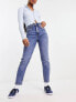 Stradivarius slim mom jean with stretch in authentic blue