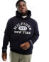 Фото #2 товара Tommy Hilfiger Big & Tall monotype collegiate hoodie in navy