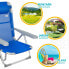 Фото #3 товара Садовый стул AKTIVE Пляжный складной Синий 48 x 90 x 60 см (2 штуки)