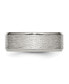 Фото #2 товара Stainless Steel Polished Grain Finish Center 8mm Edge Band Ring