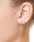 ფოტო #2 პროდუქტის EFFY® Diamond Round & Baguette Open Heart Drop Earrings (3/8 ct. t.w.) in 14k White Gold