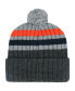 Фото #2 товара Men's Gray Houston Astros Stack Cuffed Knit Hat with Pom