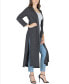 Фото #3 товара Women's Long Duster Open Front Knit Cardigan Jacket