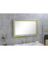 42 In. W X 24 In. H Oversized Rectangular Framed LED Mirror Anti-Fog Dimmable Wall Mount