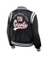 ფოტო #1 პროდუქტის Women's Black New York Giants Full-Zip Bomber Jacket