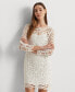 Фото #1 товара Women's 3/4-Sleeve Lace Sheath Dress