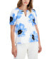 Women's Floral-Print Puff-Sleeve Blouse