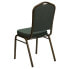 Фото #2 товара Hercules Series Crown Back Stacking Banquet Chair In Green Patterned Fabric - Gold Vein Frame