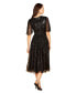 Фото #2 товара Women's Flowing, Sequin Midi Dress with Short Sleeves