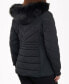 Фото #2 товара Women's Plus Size Faux-Fur-Trim Hooded Puffer Coat, Created for Macy's
