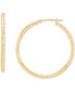 ფოტო #1 პროდუქტის Diamond-Cut Hoop Earrings in 14k Gold, 1 1/3 inch