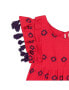Little Girls Sophie Tassel Dress Red Embroidery