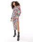 JDY long sleeve maxi dress with multi coloured flower