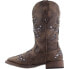 Фото #8 товара Roper Kennedy Glitter Tooled Inlay Square Toe Cowboy Womens Brown Casual Boots