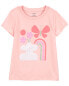 Фото #2 товара Toddler Floral Vase Graphic Tee 4T