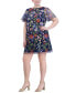 Фото #3 товара Plus Size Printed Boat-Neck Shift Dress