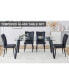 Glass Dining Table Set with Black Chairs