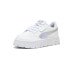 Фото #2 товара Puma Mayze Stack Iridiscent Lace Up Toddler Girls White Sneakers Casual Shoes 3