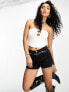 Фото #1 товара Bershka cut out detail corset top in white
