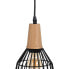 Потолочный светильник Чёрный Натуральный Деревянный Железо 220-240 V 20 x 19,5 cm