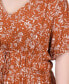 ფოტო #3 პროდუქტის Plus Size Short Sleeve Puff Sleeve Dress