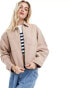 Фото #1 товара ASOS DESIGN cropped twill jacket in dusty pink