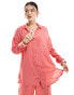 South Beach oversized beach shirt in watermelon Розовый, 40 - фото #2