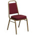Фото #4 товара Hercules Series Trapezoidal Back Stacking Banquet Chair In Burgundy Patterned Fabric - Gold Frame