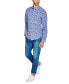 Фото #4 товара Men's Non-Iron Performance Stretch Moisture-Wicking Mini-Floral Button-Down Shirt