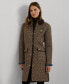 Women's Collared Quilted Coat Heritage Plaid, L - фото #5