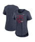 ფოტო #1 პროდუქტის Women's Heather Navy Minnesota Twins Touch Tri-Blend T-shirt