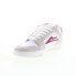 Фото #7 товара Lakai Telford Low Chocolate Mens White Suede Skate Inspired Sneakers Shoes