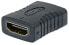 Фото #1 товара Manhattan HDMI Coupler - 4K@60Hz (Premium High Speed) - Female to Female - Straight Connection - Black - Equivalent to GCHDMIFF - Ultra HD 4k x 2k - Fully Shielded - Gold Plated Contacts - Lifetime Warranty - Polybag - HDMI - HDMI - Black