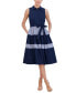 Women's Colorblocked Tiered Shirtdress