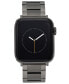 Фото #1 товара Men's Gunmetal Gray Stainless Steel Link Band Compatible with 42mm, 44mm, 45mm, Ultra, Ultra2 Apple Watch