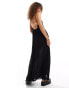 Фото #4 товара Weekday Cyndra floaty crepe maxi cami dress in black