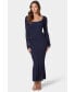 ფოტო #1 პროდუქტის Women's Longsleeve Crochet Midi Sun Dress