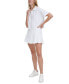 Фото #9 товара Women's Tech Piqué Short-Sleeve Cropped Polo Shirt