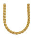 Polished Yellow IP-plated Spiga 6mm Chain Necklace