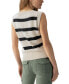 Фото #2 товара Women's Striped Cotton Shell Sweater Vest