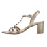 VANELi Midge Studded Metallic Block Heels Womens Gold Casual Sandals MIDGE-3109