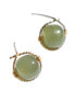 Sydney — Green jade bead stud earrings