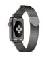 Unisex Milanese Graphite Stainless Steel Mesh 2 Piece Strap for Apple Watch Sizes - 42mm, 44mm, 45mm, 49mm