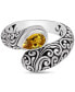 ფოტო #1 პროდუქტის Citrine & Bali Filigree Ring in Sterling Silver, Size 10