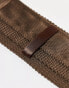 Jack & Jones knitted tie in brown